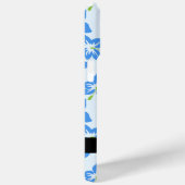 Coques Case-Mate iPhone Hibiscus Bleu, Fleurs Bleues, Votre Nom (Verso / Droite)