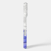 Coques Case-Mate iPhone Hibiscus & dentelle BLEU (Verso / Droite)