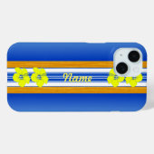 Coques Case-Mate iPhone Hibiscus d'Hawaii Surf bleu (Verso (horizontal))