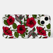 Coques Case-Mate iPhone Hibiscus et colibris (Verso (horizontal))