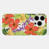 Coques Case-Mate iPhone Hibiscus et orchidées hawaïens tropicaux de Keleah (Verso (horizontal))
