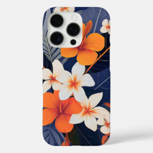 Coques iPhone 16 Pro Hibiscus et Plumeria hawaïens modernes du milieu d