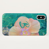 Coques Case-Mate iPhone Hibiscus fleur océan eau Hawaii rose turquoise ros (Dos (Horizontal))