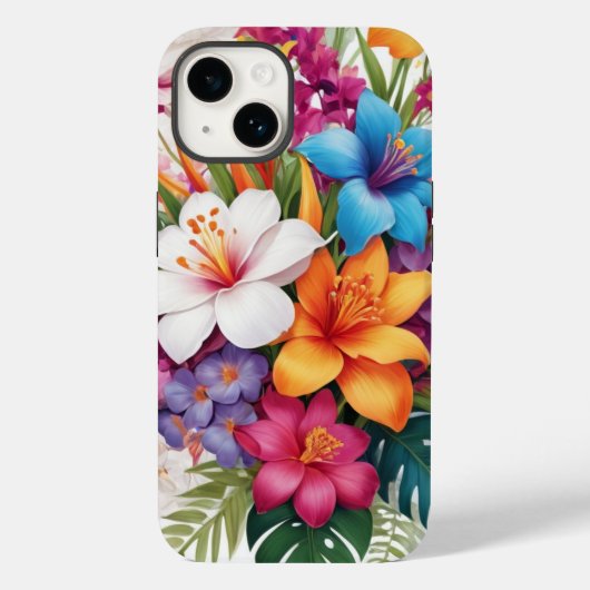 Coques Case-Mate iPhone hibiscus floral frais (Verso)