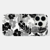 Coques Case-Mate iPhone Hibiscus hawaïen de la baie de Kona Noir (Verso (horizontal))