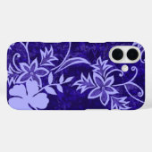 Coques Case-Mate iPhone Hibiscus hawaïen de Waimanalo Batik violet (Verso (horizontal))