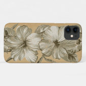 Coques Case-Mate iPhone Hibiscus hawaïens de Lanai Faux Wood (Dos (Horizontal))