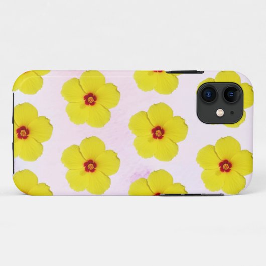 Coques Case-Mate iPhone Hibiscus jaune (Dos (Horizontal))