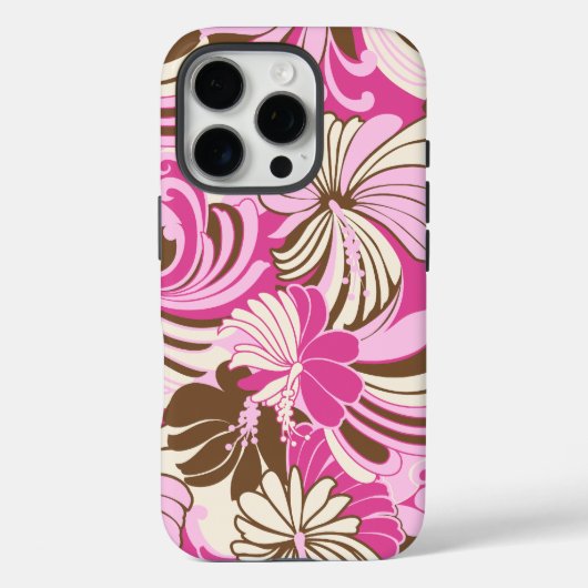 Coques Case-Mate iPhone Hibiscus Jungle Hawaïen Rose Et Brown (Verso)
