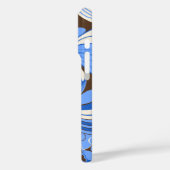 Coques Case-Mate iPhone Hibiscus Jungle Hawaii bleu et Brown (Verso / Gauche)