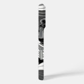 Coques Case-Mate iPhone Hibiscus Jungle Hawaii noir et gris (Verso / Droite)