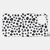 Coques Case-Mate iPhone Hibiscus noir et blanc Floral (Verso (horizontal))