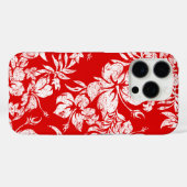 Coques Case-Mate iPhone Hibiscus Pareau Hawaï Floral Rouge (Verso (horizontal))