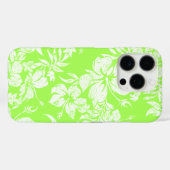 Coques Case-Mate iPhone Hibiscus Pareau Hawaii Flore Lime Vert (Verso (horizontal))