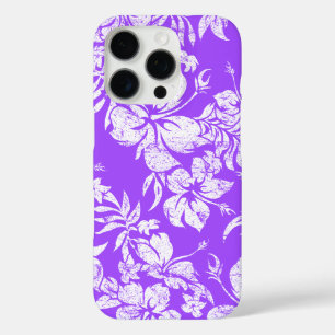 Coques iPhone 16 Pro Hibiscus Pareau Hawaiian Floral Violet