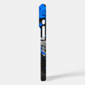 Coques Case-Mate iPhone Hibiscus peint Hawaiian Floral Royal Blue (Verso / Gauche)