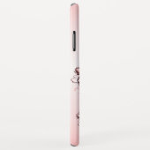 Coques Case-Mate iPhone Hibiscus Rose Chouette Grise (Dos/Droite)