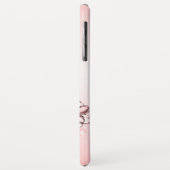 Coques Case-Mate iPhone Hibiscus Rose Chouette Grise (Dos/Gauche)