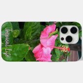 Coques Case-Mate iPhone Hibiscus rose Tropical Fleur Camouflée Lizard (Verso (horizontal))