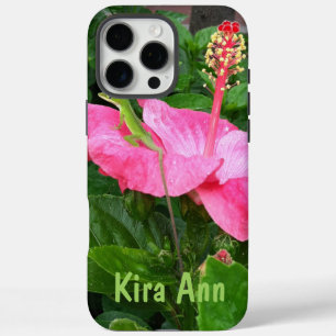 iPhone 16 Pro Max Case Hibiscus rose Tropical Photo personnalisée