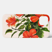 Coques Case-Mate iPhone Hibiscus rouge chaud (Verso (horizontal))