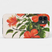 Coques Case-Mate iPhone Hibiscus rouge chaud (Dos (Horizontal))