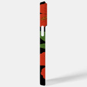 Coques Case-Mate iPhone Hibiscus rouge d'élégance tropicale sur noir (Verso / Droite)