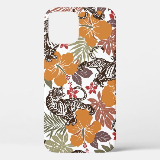 Coques Case-Mate iPhone Hibiscus Tiger, Motif exotique. (Verso)
