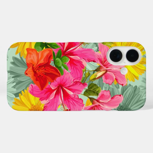 Coques Case-Mate iPhone Hibiscus Tropical (Verso (horizontal))