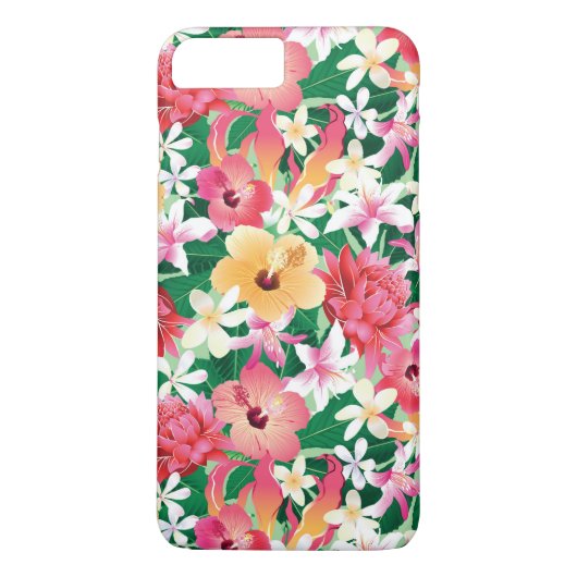 Coques Case-Mate iPhone Hibiscus tropicaux Schéma floral 2 (Dos)