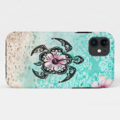 Coques Case-Mate iPhone Hibiscus Turtle (Dos (Horizontal))