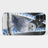 COQUES Case-Mate iPhone HIBOU BLANC AUX YEUX BLEUS (Dos (Horizontal))