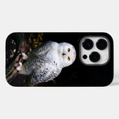 Coques Case-Mate iPhone Hibou blanc majestueux d'hiver (Verso (horizontal))