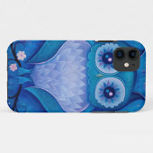 Coques Case-Mate iPhone hibou bleu (Dos (Horizontal))