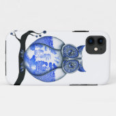 Coques Case-Mate iPhone Hibou bleu de saule (Dos (Horizontal))