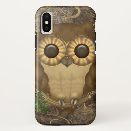Coques Case-Mate iPhone Hibou Brown mignon (Dos)