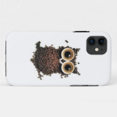 Coques Case-Mate iPhone Hibou de café (Dos (Horizontal))