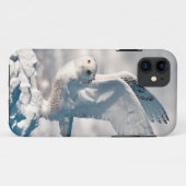 Coques Case-Mate iPhone Hibou des neiges décollant de la neige (Dos (Horizontal))