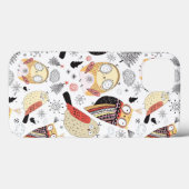 Coques Case-Mate iPhone Hibou drôle de texture (Verso (horizontal))