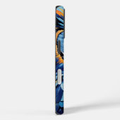 Coques Case-Mate iPhone Hibou en denim bleu (Verso / Droite)