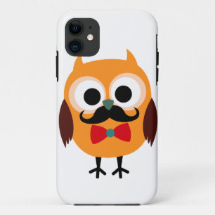 Etui iPhone Case-Mate Hibou masculin avec la moustache noire