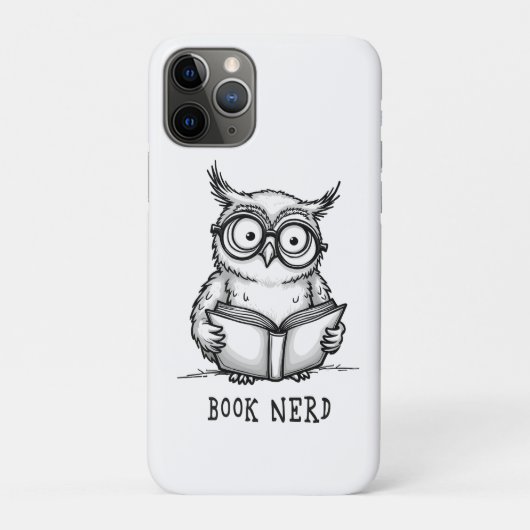 Coques Case-Mate iPhone Hibou nerd de livres (Dos)