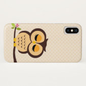 Coques Case-Mate iPhone Hibou orange adorable (Dos (Horizontal))