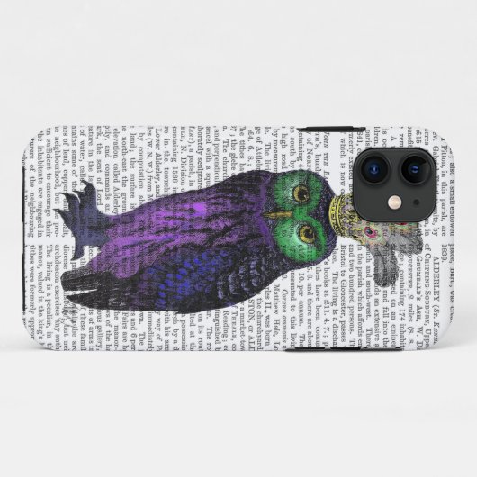 Coques Case-Mate iPhone Hibou pourpre (Dos (Horizontal))