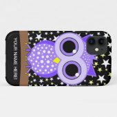Coques Case-Mate iPhone hibou repéré par pourpre mignon (Dos (Horizontal))