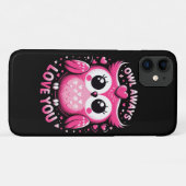 Coques Case-Mate iPhone Hibou t'aime toujours - Saint-Valentin (Dos (Horizontal))