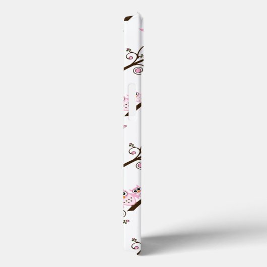 Coques Case-Mate iPhone Hiboux à thème blanc et rose (Verso / Droite)
