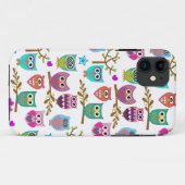 Coques Case-Mate iPhone hiboux heureux (Dos (Horizontal))