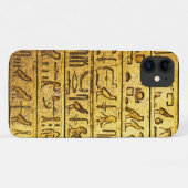 Coques Case-Mate iPhone Hiéroglyphes égyptiens anciens iPhone jaune 11 Coq (Dos (Horizontal))
