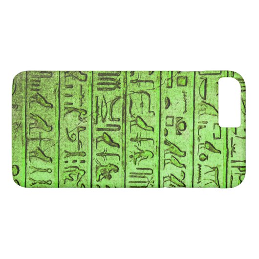 Coques Case-Mate iPhone Hiéroglyphes égyptiens anciens iPhone vert 7 Plus (Dos (Horizontal))